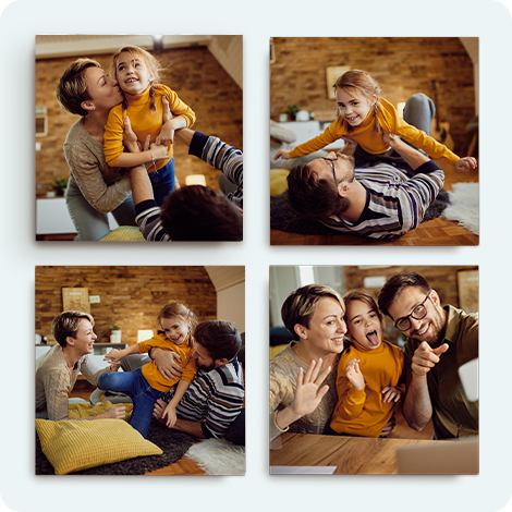 set da quattro fotoquadri